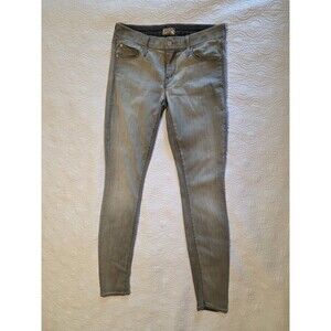 Mother Jeans Womens 27 The Looker Dark Moon Magic Skinny Worn Look Light Gray